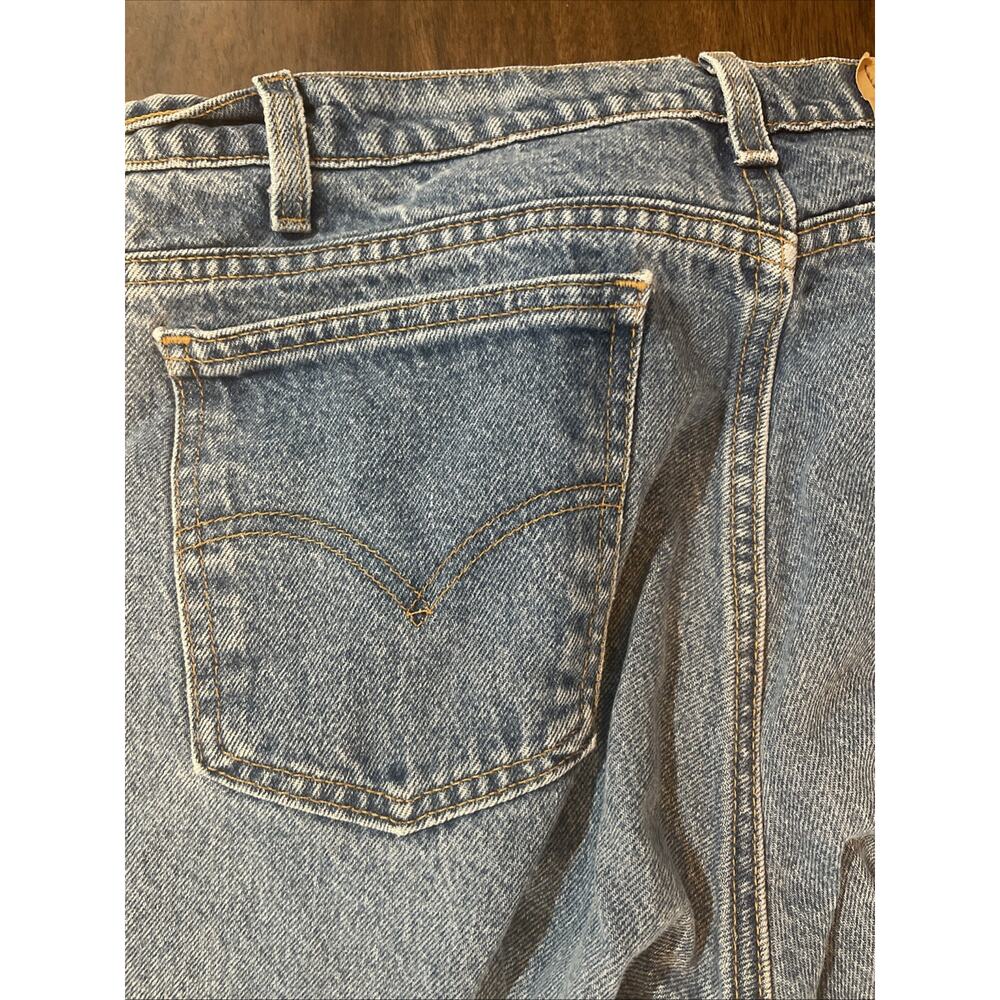 VTG Levis Men 505 Jeans 36x32 Orange Tab Regular Fit Straight Leg Faded 90s - Picture 7 of 9